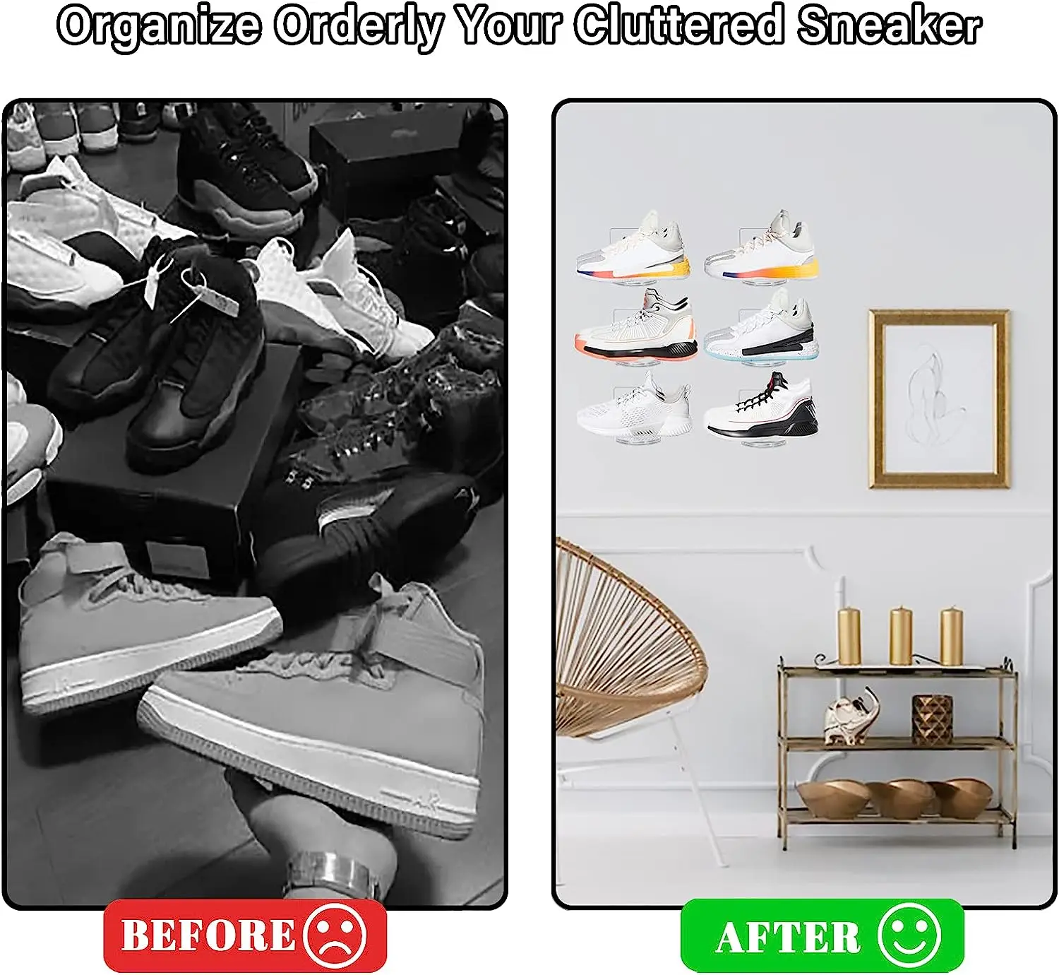 Wall  Acrylic Floating Shoe Display Sturdy Levitating Acrylic floating shelf for shoe sneaker