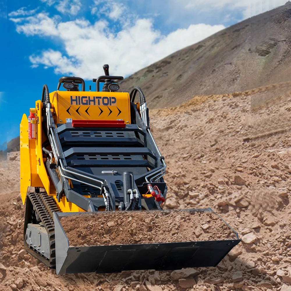 Free Shipping Wheel Grader Mini Skid Steer Loader 500kg Factory Price 1 Ton Multifunctional EPA Euro 5 Crawler Skid Loaders