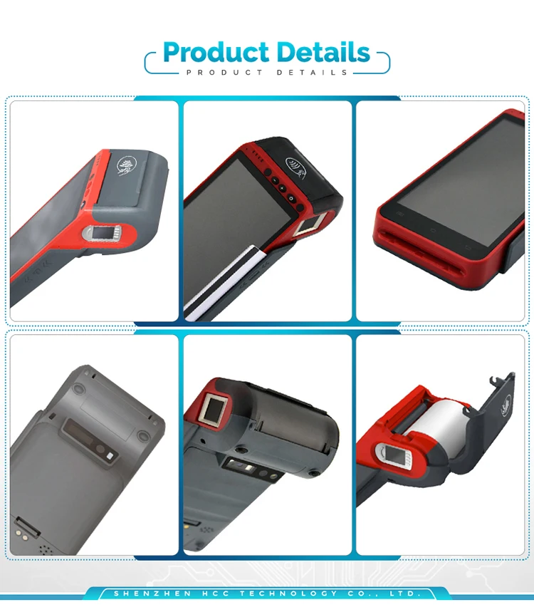 Портативная портативная система android smart pos терминал с принтером-фактурой 4G NFC Z100