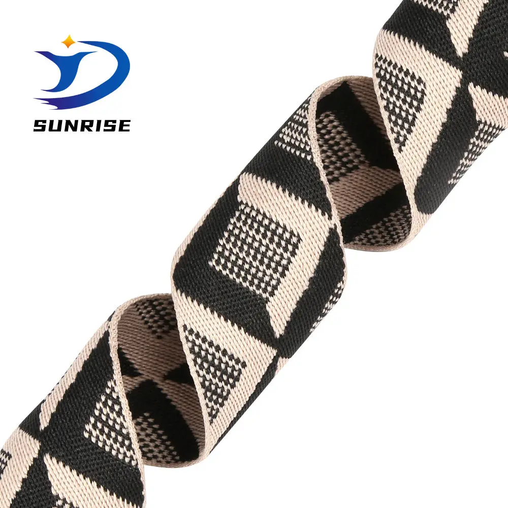 Factory Custom Elastic Waistband Bias Tape Woven Webbing Polyester Nylon Jacquard Elastic Band