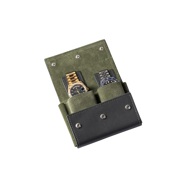 Portable Travel Watch Bag double pocket Watch Bracelet Storage Box Jewelry Gift Box for Australia/UK/USA/Canada