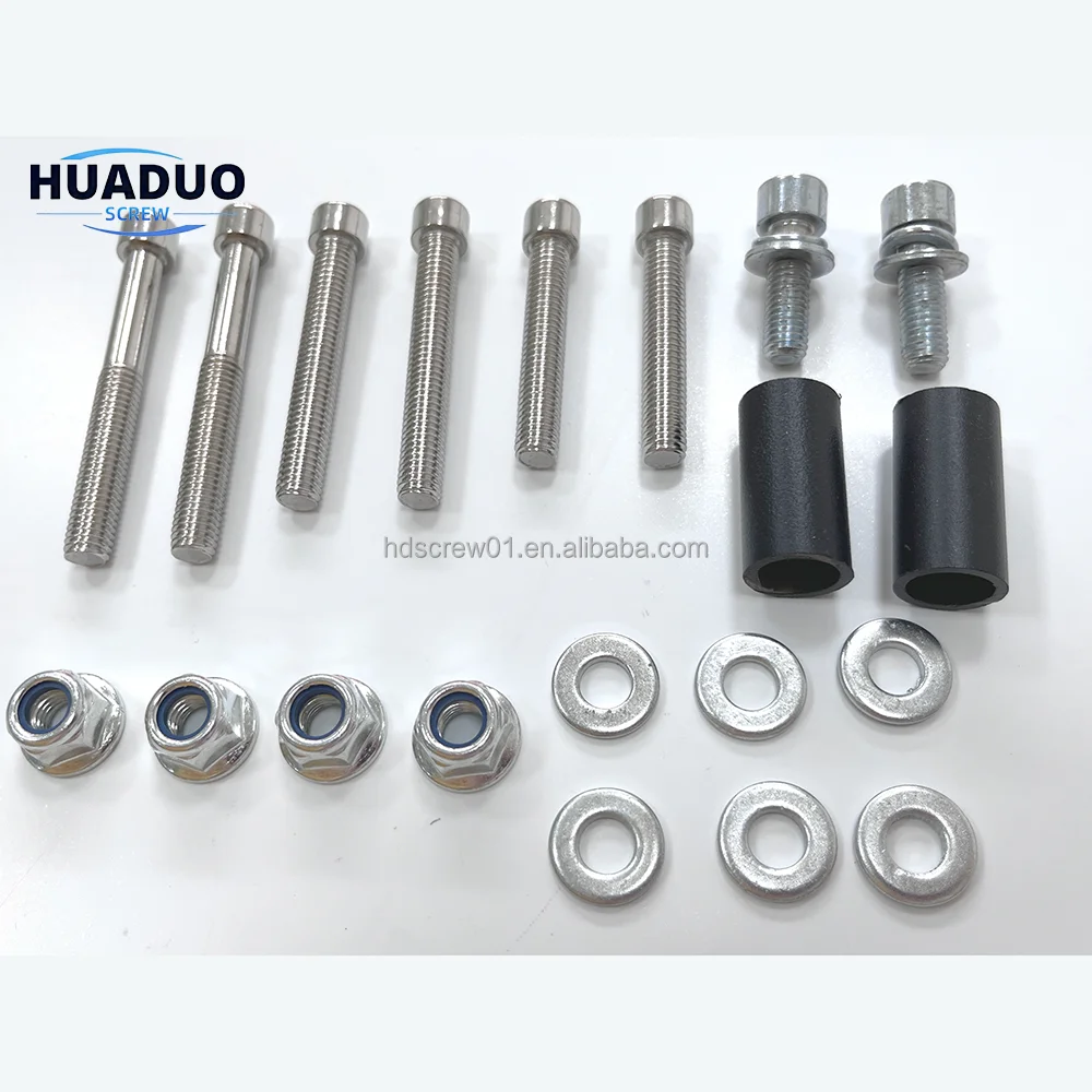 Factory Packing Screw Kit Combination Stainless Steel Furniture Parts Screw Hardware Kit Nuts Bolts Wrench  Set