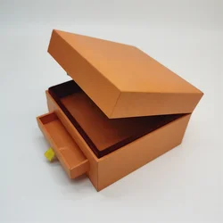 2021 Bespoke Custom Matchbox Style Luxury yellow Storage Box Pull Out Cardboard Slided Drawer Box