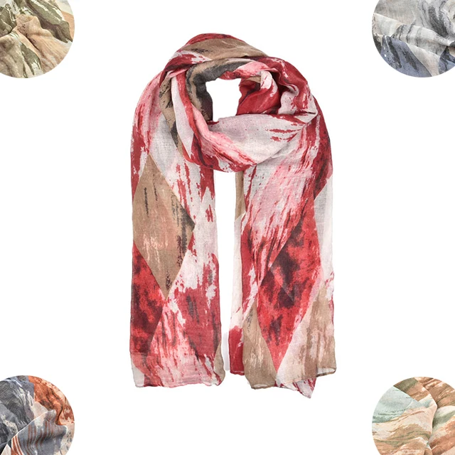 HEC Free Sample Available Spring Weared Fashion Plain Dyed Voile Scarf