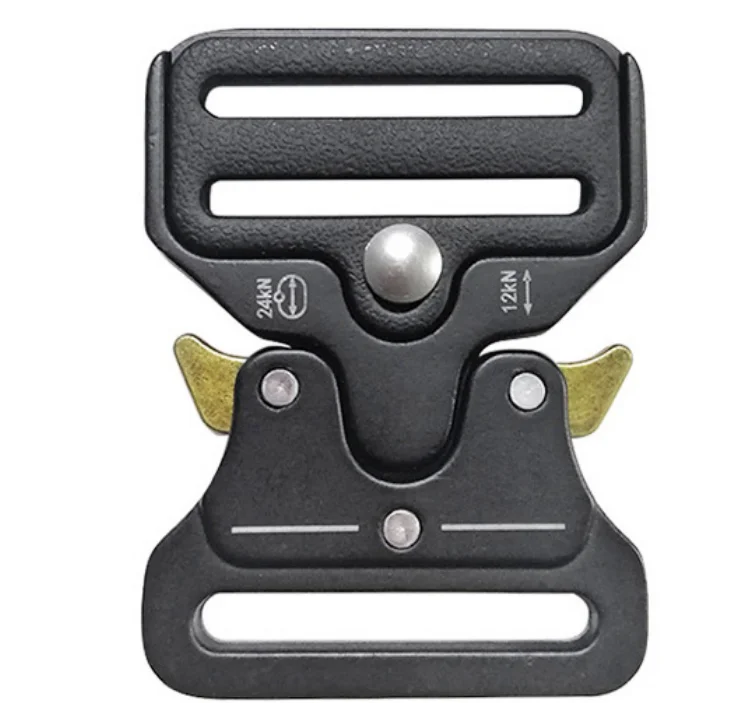 Fashion Wholesale zinc alloy solid buckle outdoor military fan tactical belt buckle customizable metal clip 38mm release buckle