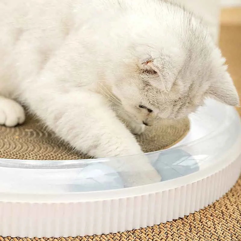 Wholesale Claw-grinding corrugated-round bed to play with cat dishes daily home indoor cats play with hi toys
