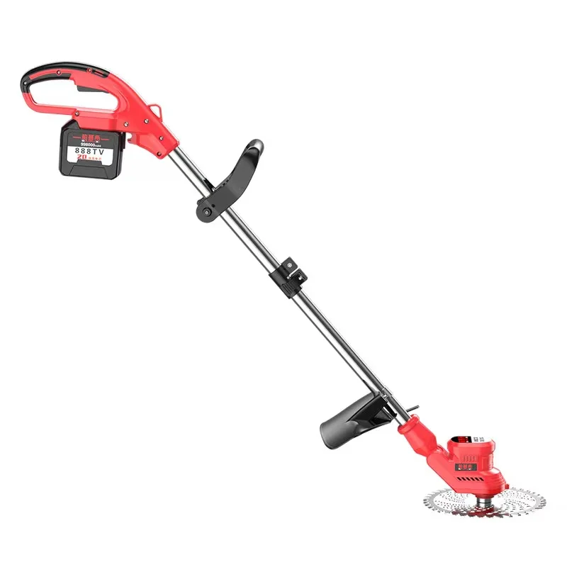 21V Safe Switch Cordless Grass Brush Cutter Lawn Mover Grass Cutting Electric Grass Trimmer Cutting Machine