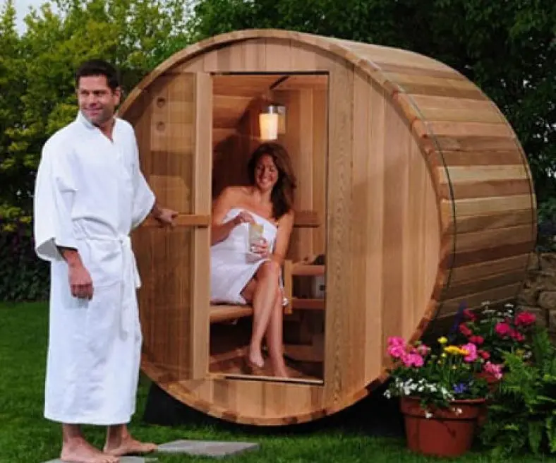 TaiZi factory wholesale wooden dry sauna drum sauna room