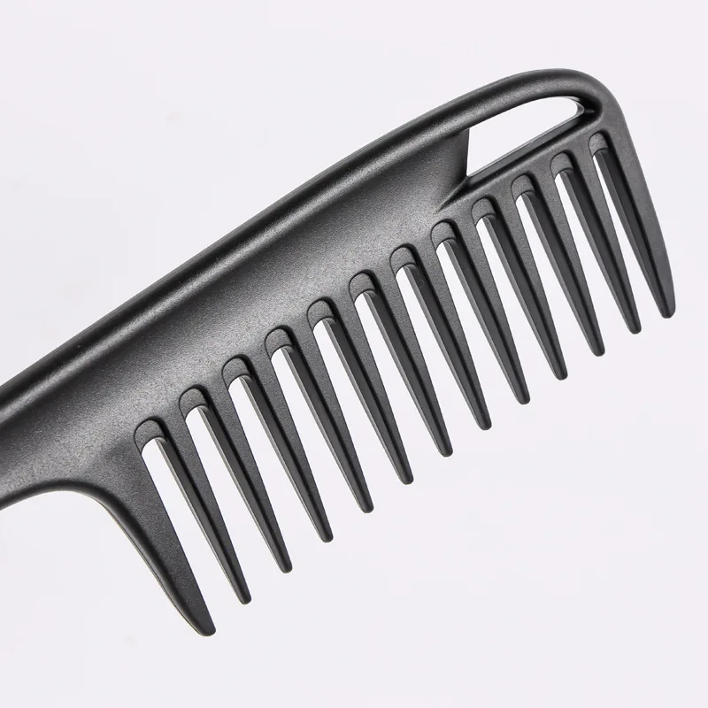 Professional 4Pcs Premium Black Carbon Fiber Hair Beard Comb Set Fine and Wide Tooth Styling Cutting Comb For Parting Teasing