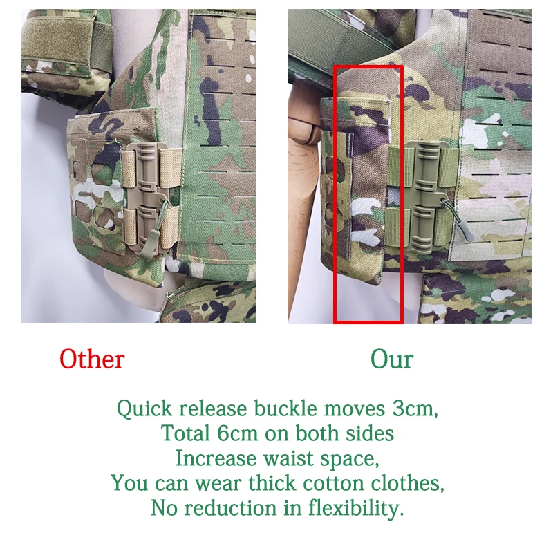 Sturdy Armor Plus Size Russian Camouflage Multifunctional Adjustable Security Combat Vest Plate Carrier