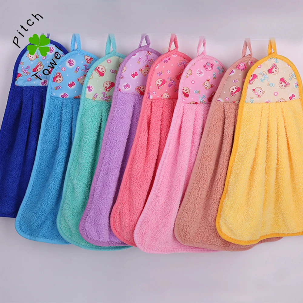 2021 Original Design 20x20 coral fleece hanging towel