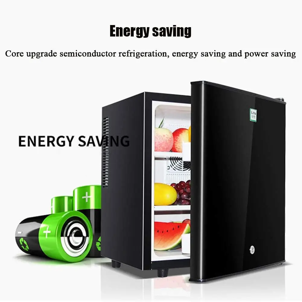 NE-202 30 liter black white foam door mini bar fridge hotel home room silent beverages cooling small refrigerator