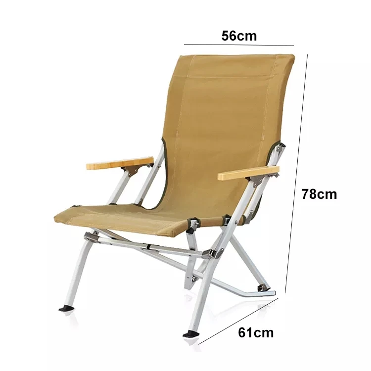 LARIBON Outdoor Aluminum Sea dog Chair Folding Portable Fishing Leisure Camping Cloth Sail High Back Recliner Bending Chair
