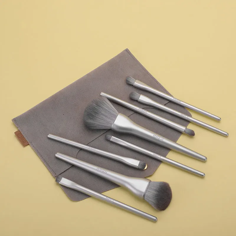MSQ 8pcs candy house makeup brush set daily makeup brushes private label colorful Cosmetic Tool With Bag