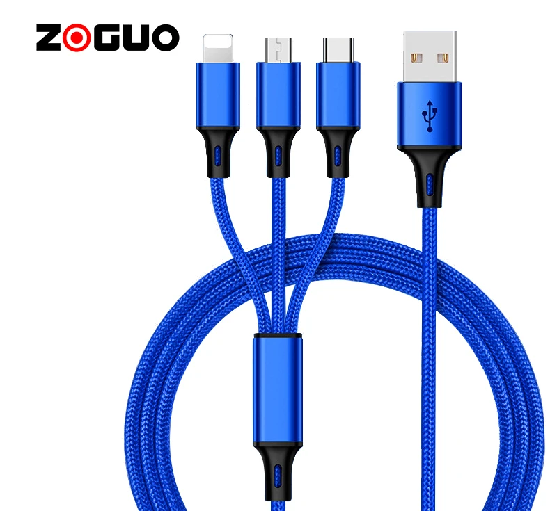 Новый дизайн заводская цена 3 в 1 Многофункциональный USB-кабель для зарядки и передачи