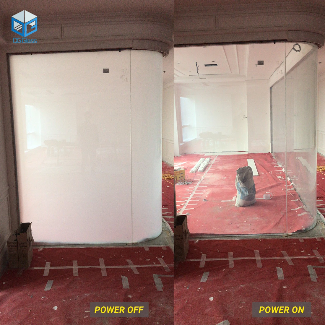 Hot sale magic glass film smart glass building clear decorative glass for window partition wall shower door