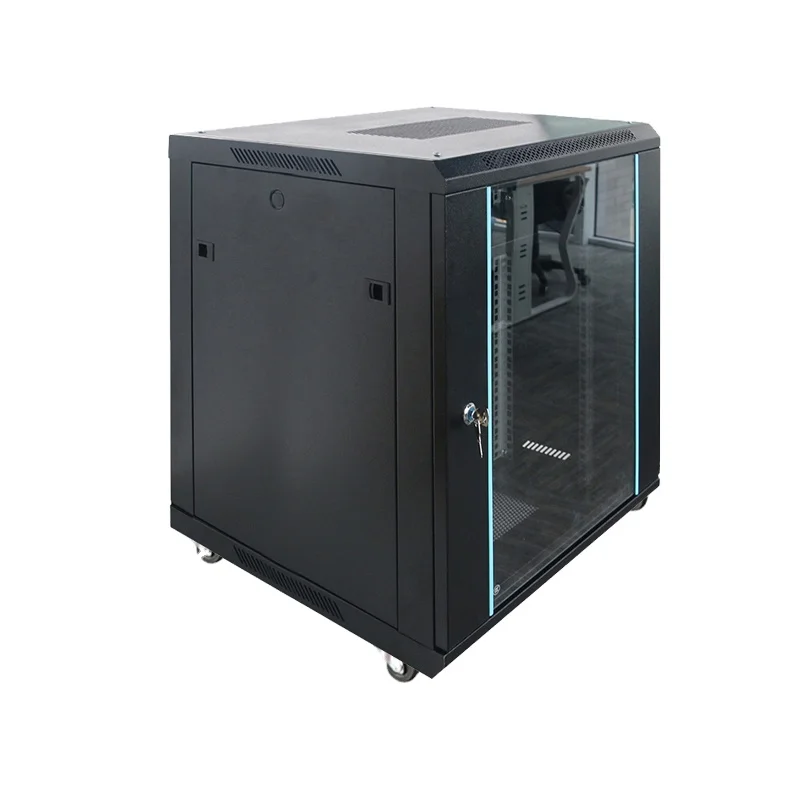 Роскошный настенный серверный шкаф 18 U для передачи данных, стеллаж для сетевого шкафа в сборе
