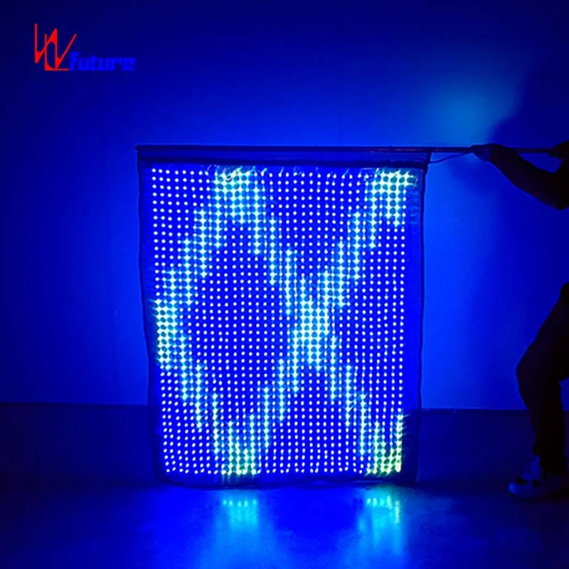 2024 Best New Portable LED Transparent Film Screen DisplayDetachable Advertising for Dance Stage Ballroom Wear Projection Flags