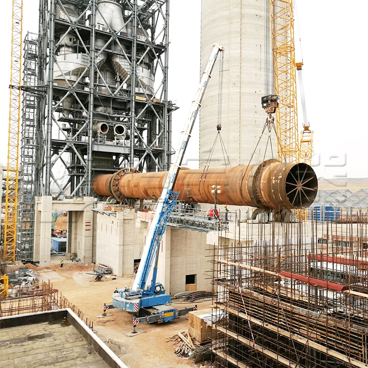 
500TPD Building Material Machinery Rotary Kiln Cement Production Line 