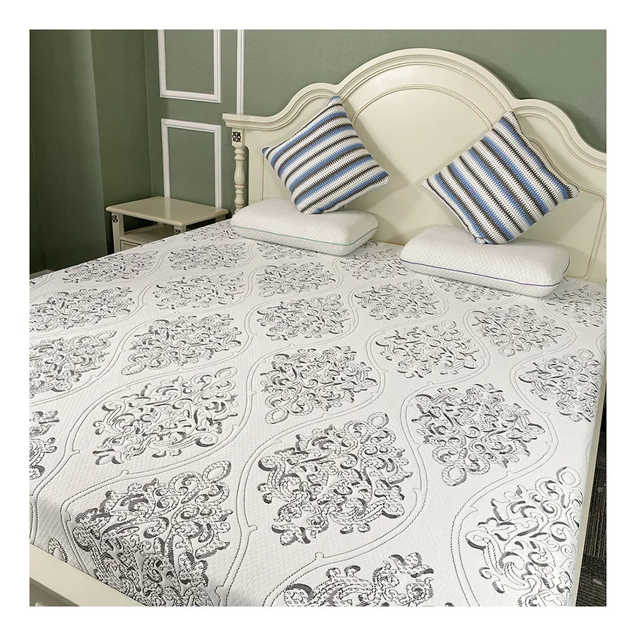 100% polyester Quilted Anti-Bacteria Waterproof Ticking Knitted Fabric for Mattress Cover