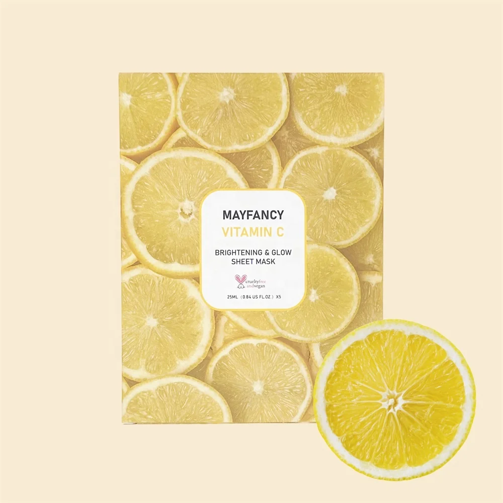 MAYFANCY Mask Factory In Stock Fast Delivery Wholesale Vegan Hyaluronic Acid Vitamin C Face Sheet Masks for Face Beauty Skincare