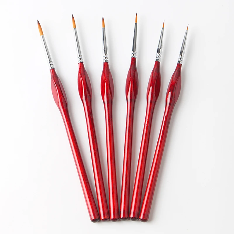 Один треугольник деревянная ручка крюк линия кисти для художника Деталь Краска миниатюрная Акварельная живопись маслом