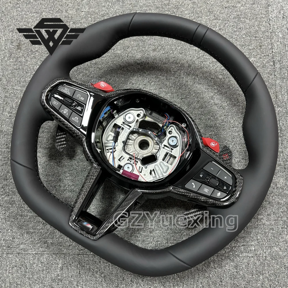 Полная кожа руль из углеродного волокна весла Подходит для BMW G30 G31 G32 X3 G01 X4 G02 M2 G87 M3 G80 M4 G82 G42 G20