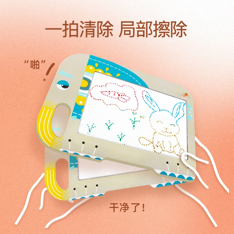 Деревянная Двусторонняя граффити доска для рисования Детские деревянные игрушки детей Интерактивная художественная родителей оптом