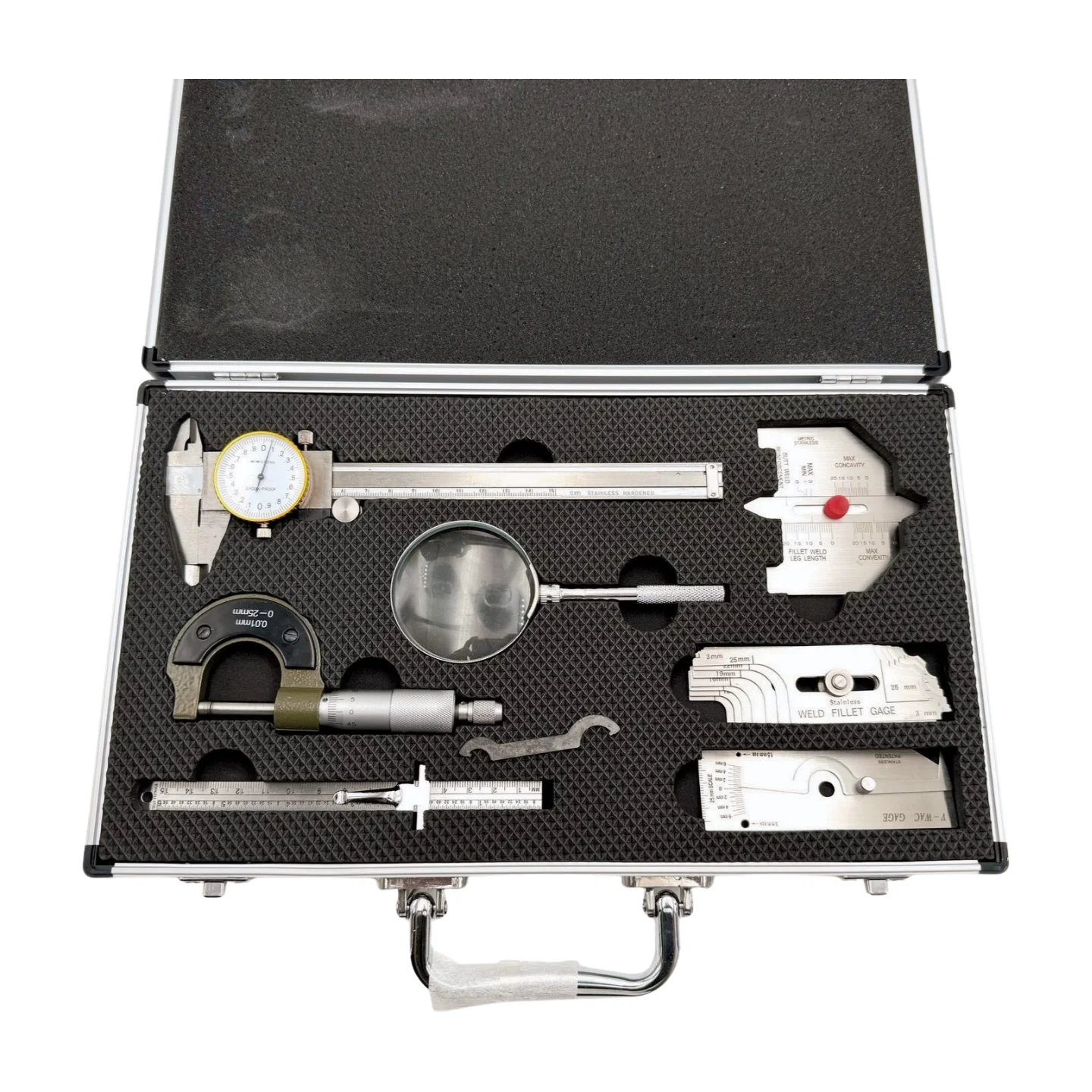 Welding Gauge 7pieces Combined Suit Metric Welding Seam Measurement Tools Inspection Calipers Weld Measure gauges Gage Ruler