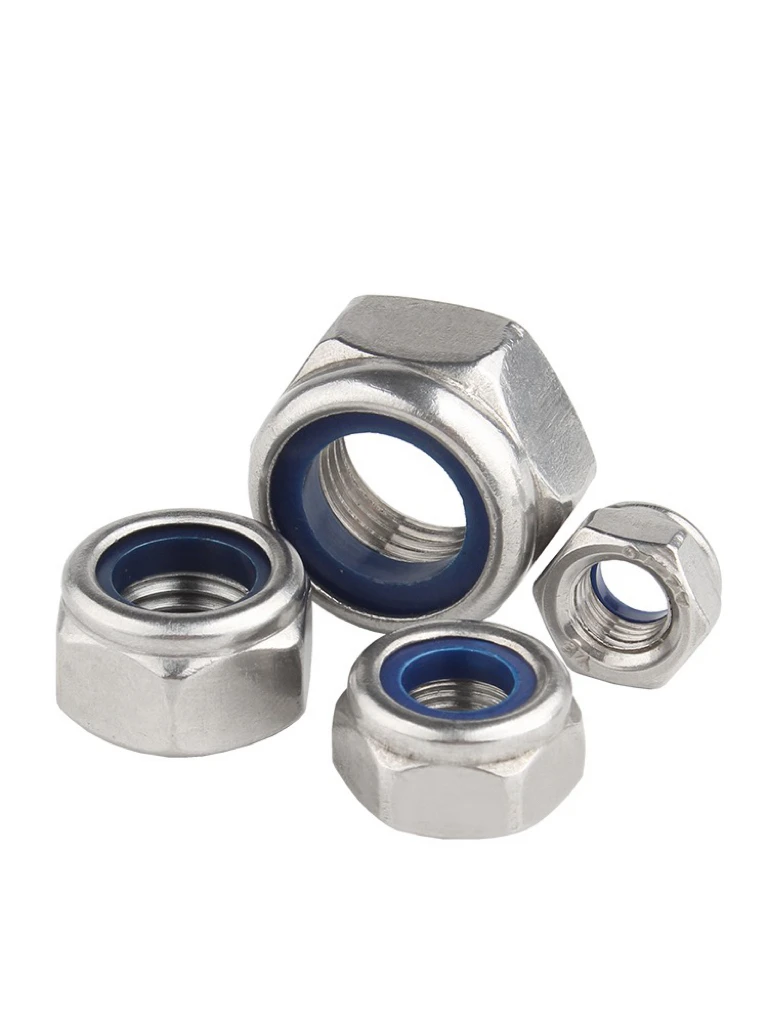 DIN Standard wholesales price A2-70 stainless steel hex nylon lock nut