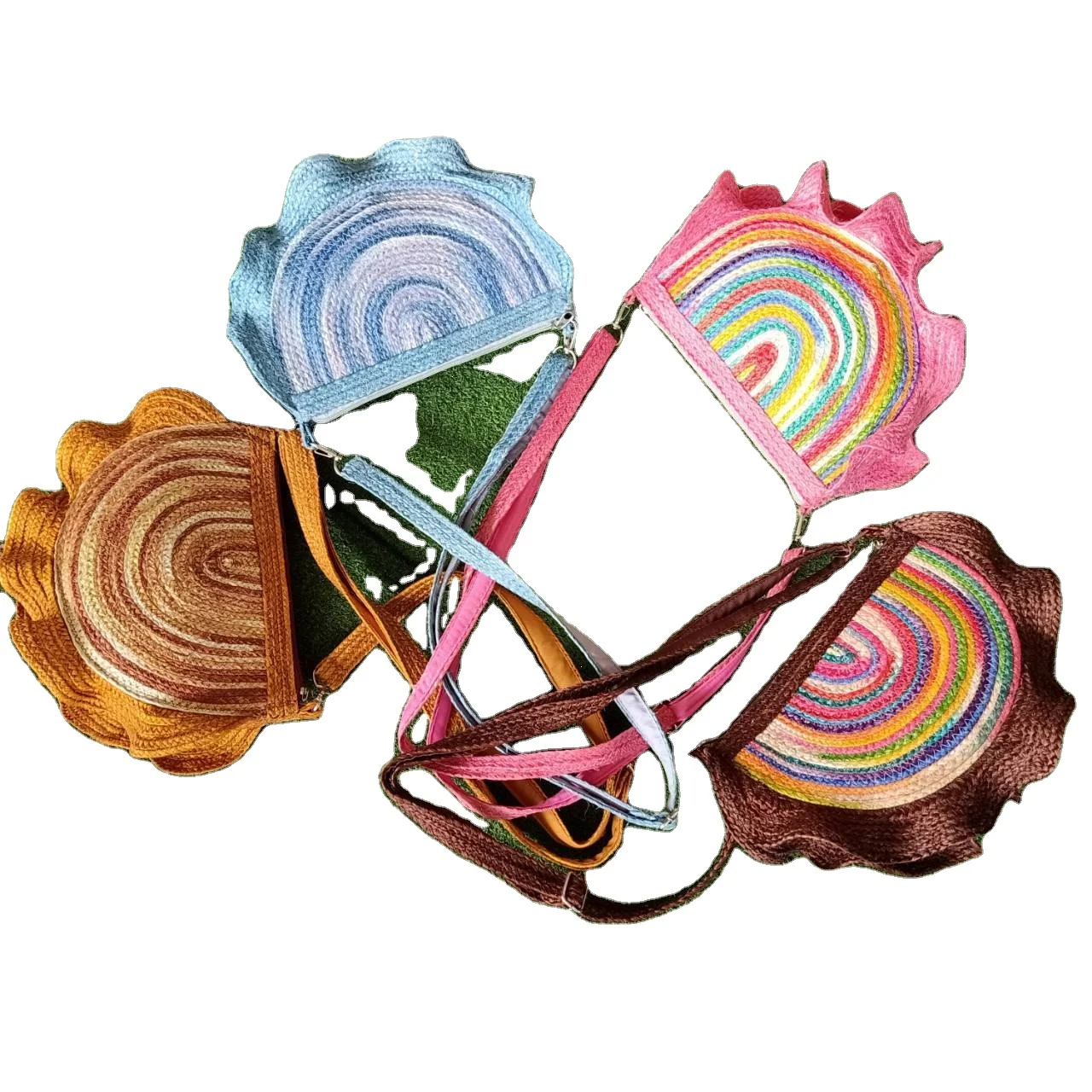 Летняя пляжная сумка Женская Ручная Сумка небольшого размера изготовленная из Таиланда растительного волокна