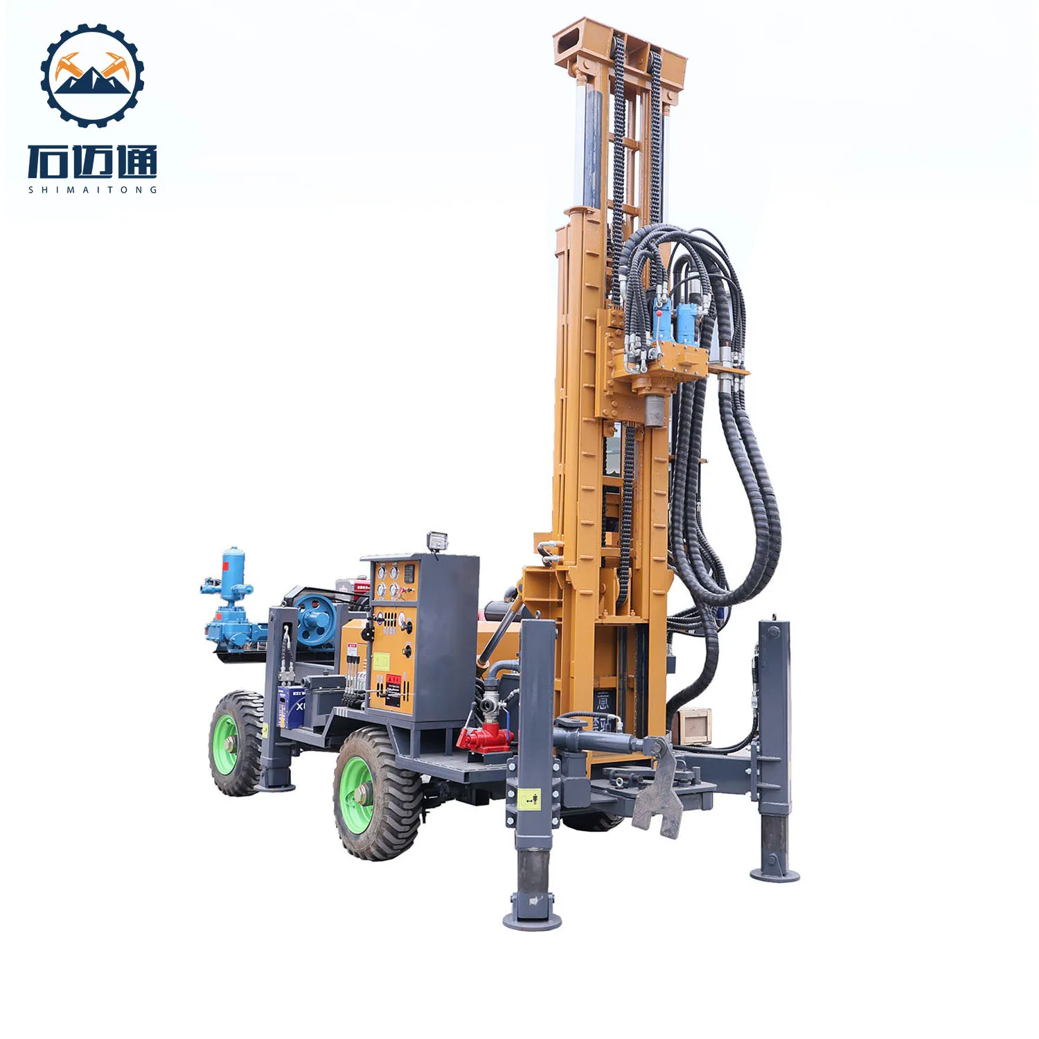 Wheels Hydraulic Water Well Drilling Machine for sale