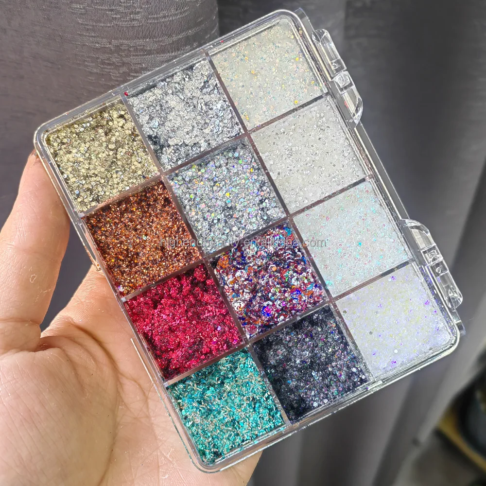 Factory Supply No Logo Metallic Glitter Loose Powder Eye shadow Holographic Glitter Cosmetic Glitter For Eyes
