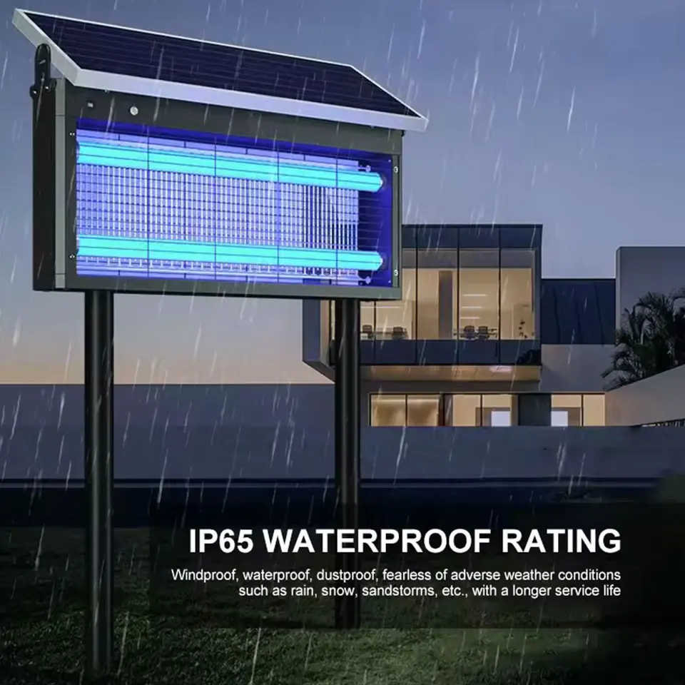 10W/20W Solar Power IP65 Bug Zapper Anti Mosquito Lamp Pest Control Outdoor Electric Mosquito Control Lamp