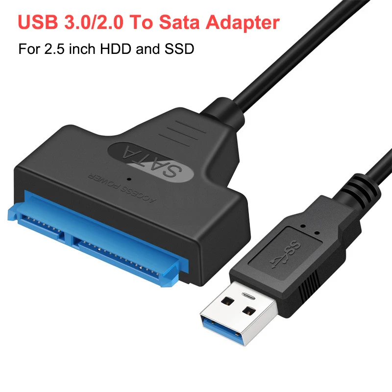 USB 3.0 to Sata Cable 2.5 inch External SSD HDD Hard Drive Disk 22 Pin USB 2.0 Sata III Adapter
