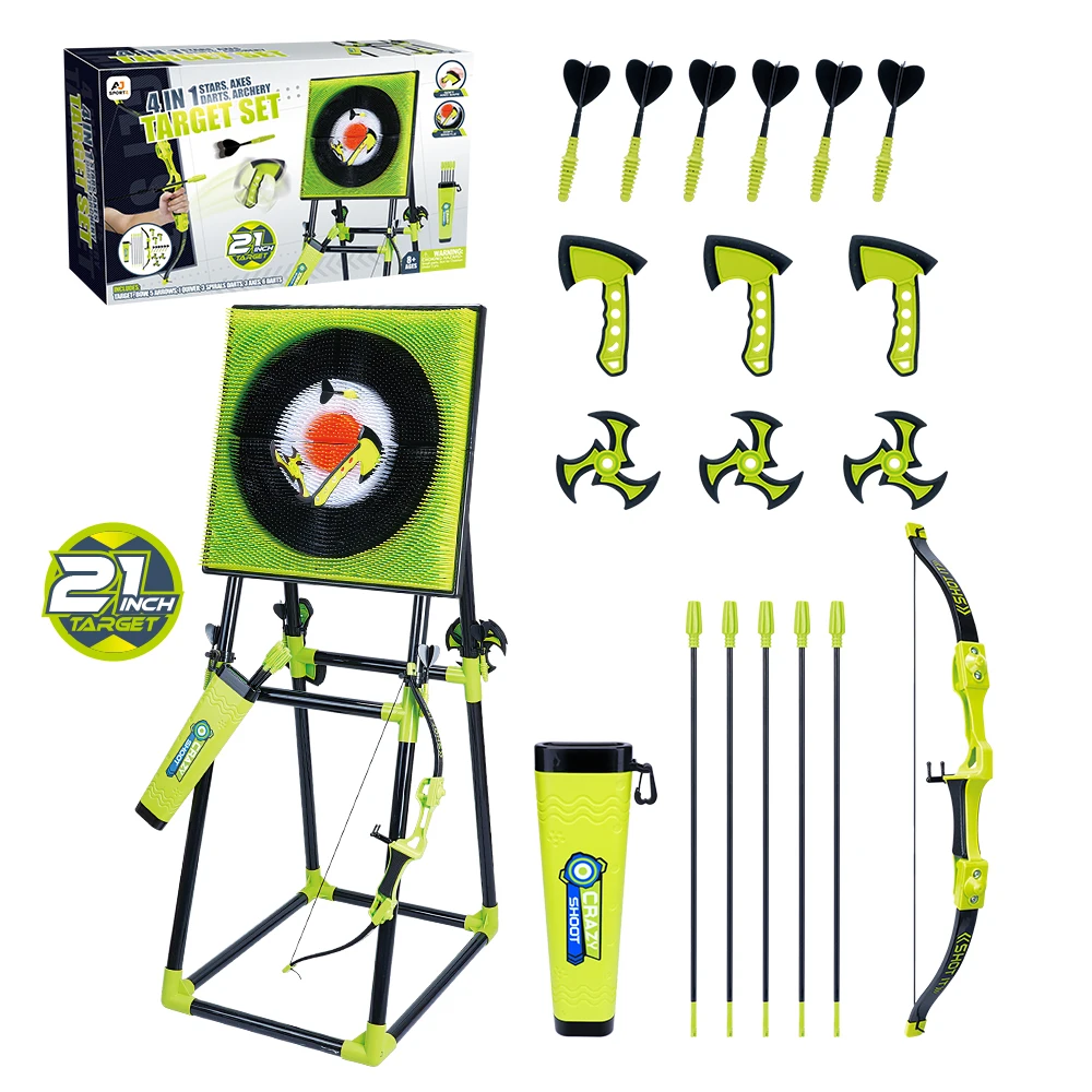 21 Inch Axe Throwing Target Game Set Include Axes,Darts,Stars And Archery Dartboard Shooting Game Toys bristle dartboard