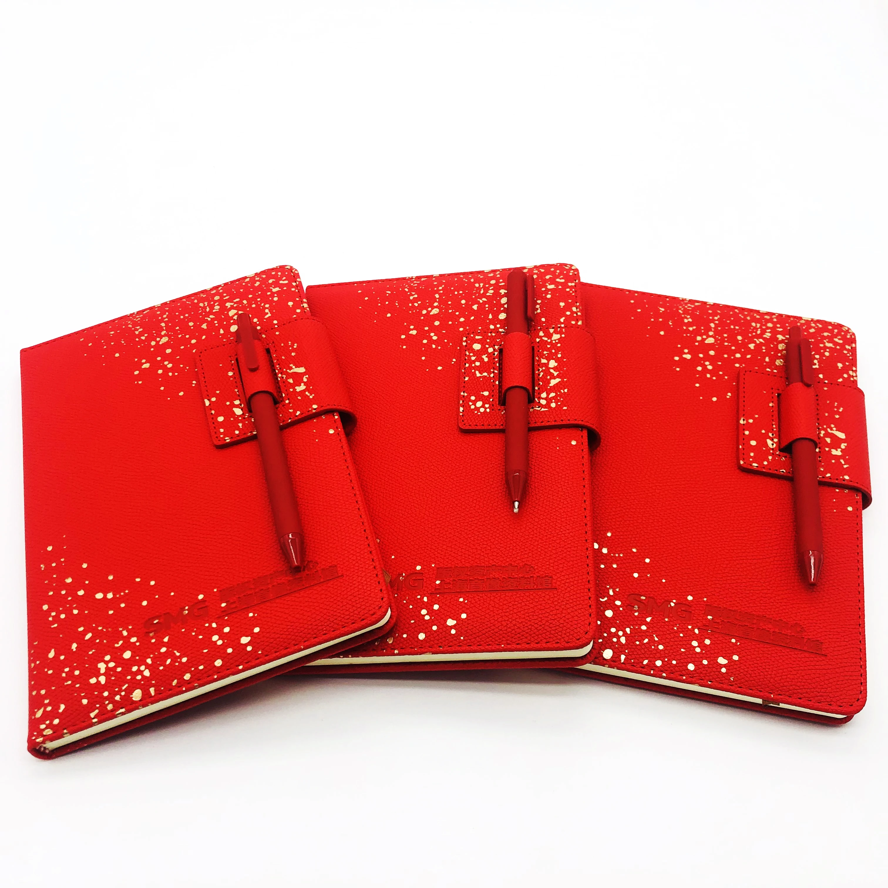 
 Пользовательский Печатный роскошный модный Печатный дневник из золотой фольги с ручкой  