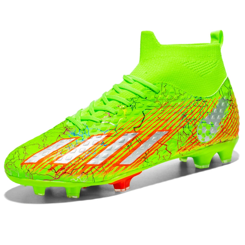 Wholesale Cross-border Trade Explosive Rainbow Assassin 14 High Help Broken Nail Soccer Boots LIght Soccer Cleat Football Shoes