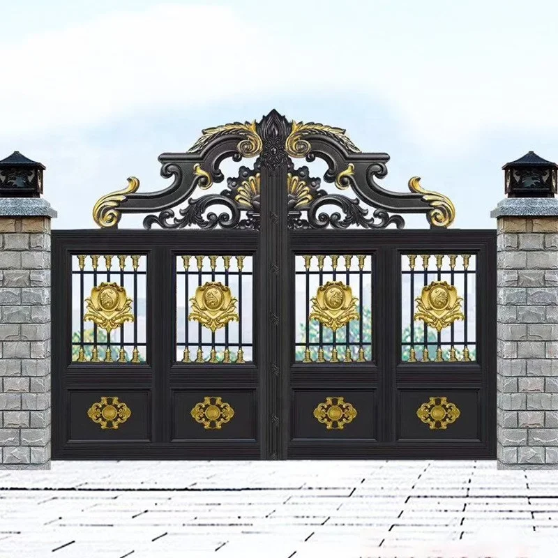  Изготовленные на заказ низкая цена оптовая продажа алюминиевый садовый забор ворота