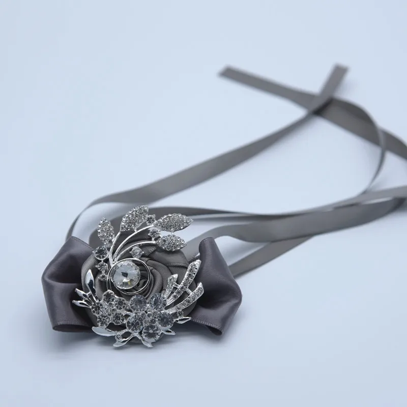 Wedding Prom Wrist Flower Artificial Rose Silk Ribbon Bracelet Bride Bridesmaid Boutonniere Groomsmen Wedding Corsage