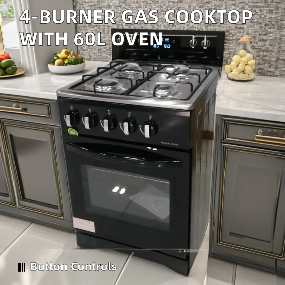 Multi-Eye Four-Stove Gas Oven Multifunctional One-Piece Tempered Glass Kitchen Rack with Grill Convection Feature Household Use