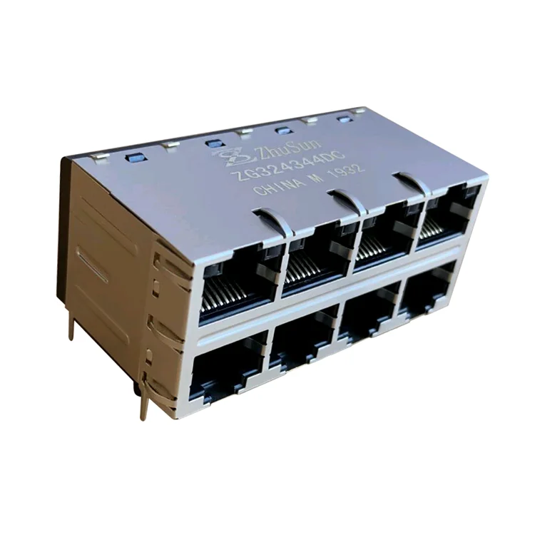 JFM38C1D-H344-4F 1000 м Магнитный со светодиодными портами 2X4 RJ45 гнездовой разъем