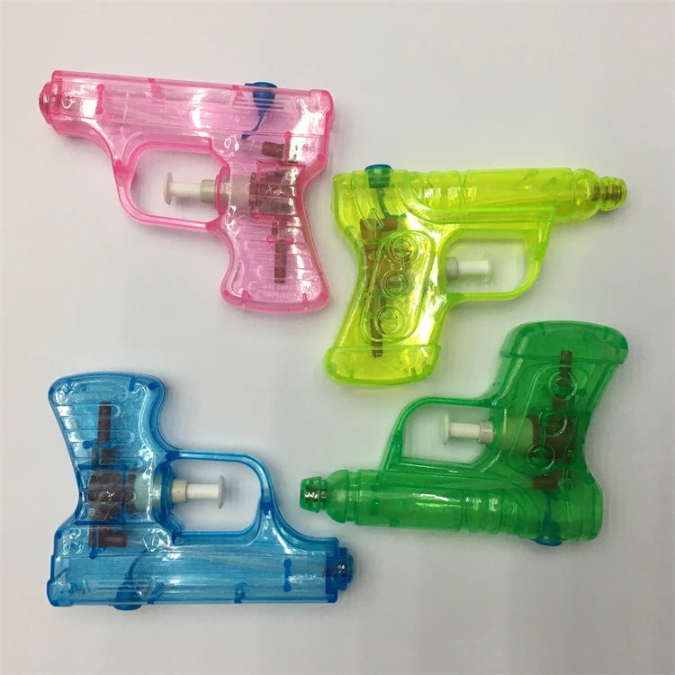HONGDA small water gun toy transparent plastic spray kids promotional gift summer pistol small squirt custom logo outdoor beach