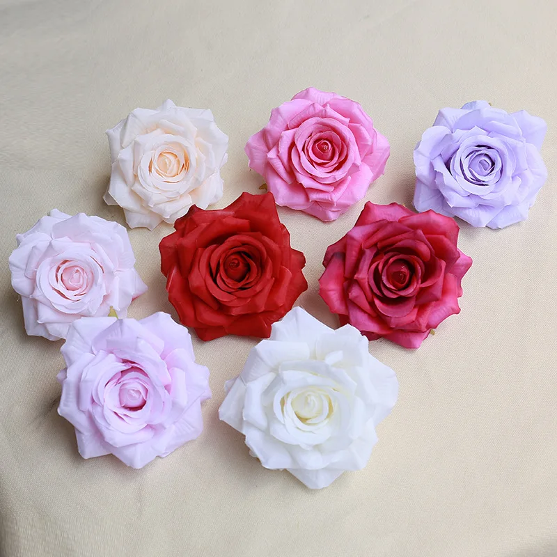 Premium Quality 1pc 10.5cm Artificial Rose Flower Heads for Wedding Birthday Party DIY Cake Accessories Flower Heads Wall Decor