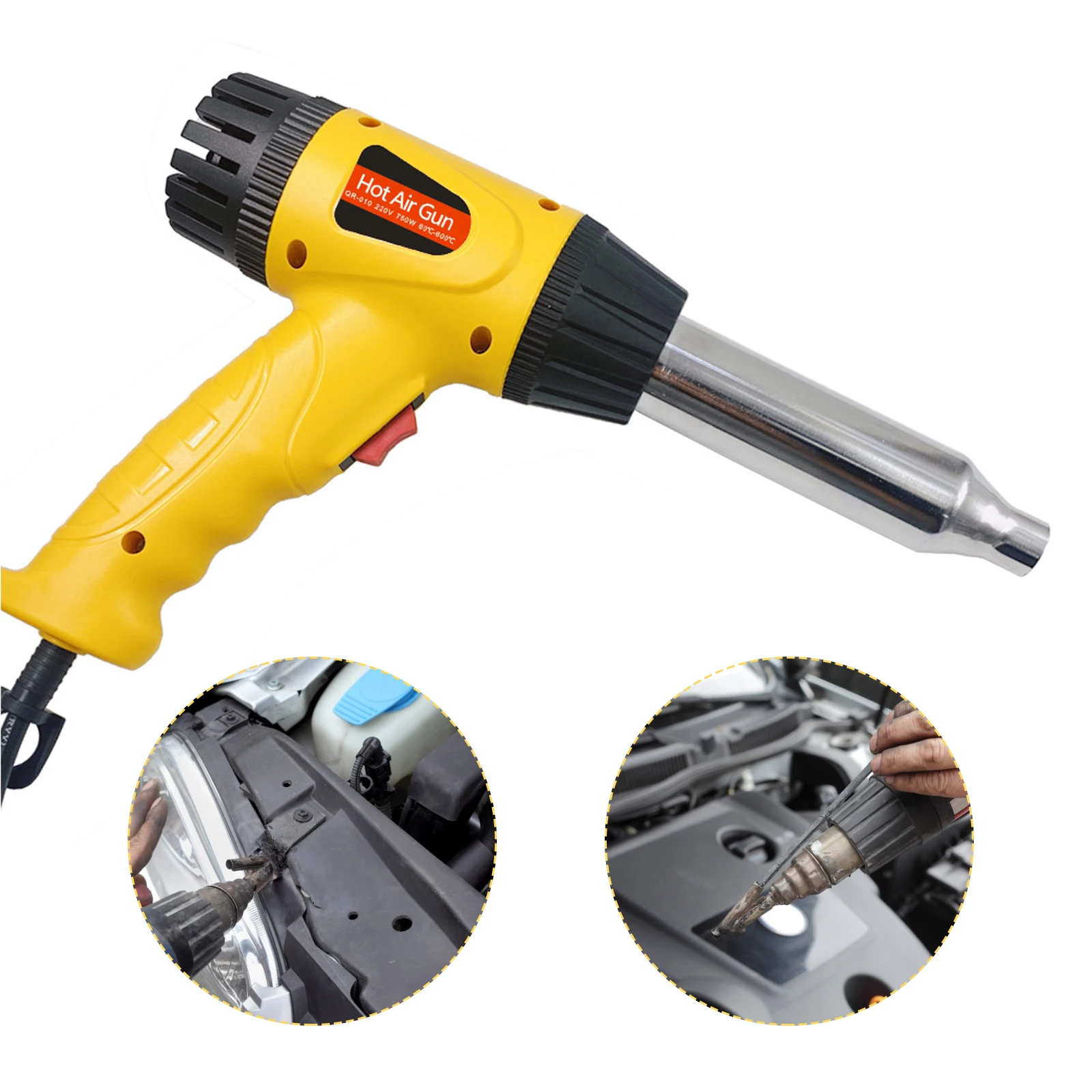 DIY Grade Industrial Heat Gun with Overheat Protection 2 Temperature Hot Air Electric Power Source 220V Rated Voltage