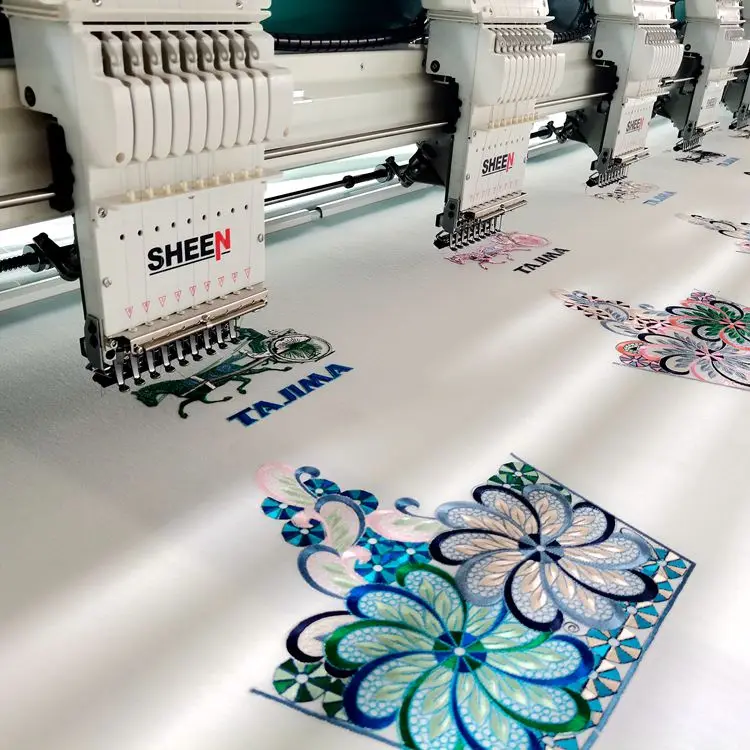 Computerized Head Flat Embroidery Machine 12 Heads