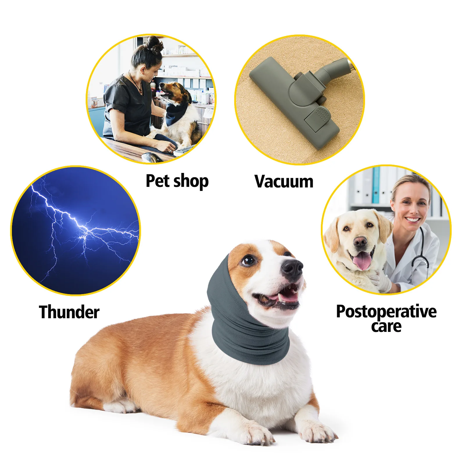 Dog cat Beauty bathing keeping warm Noise-proof earmuffs High elastic soft warm ear muffs washable pet Scarves Outdoor home hat