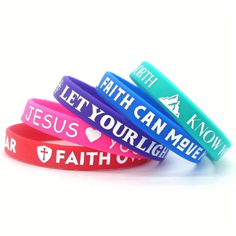 Customized High Quality Promotional Rubber Wristband With Message Or Logo Creative Design Silicone Wristband