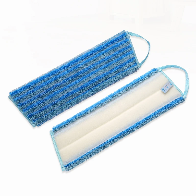 Commercial Industrial Microfiber Scrubbing Mop of Trapezoid Shape Microfiber Wet Mop Cleaning Floor Tool Scrubbing Refill Head