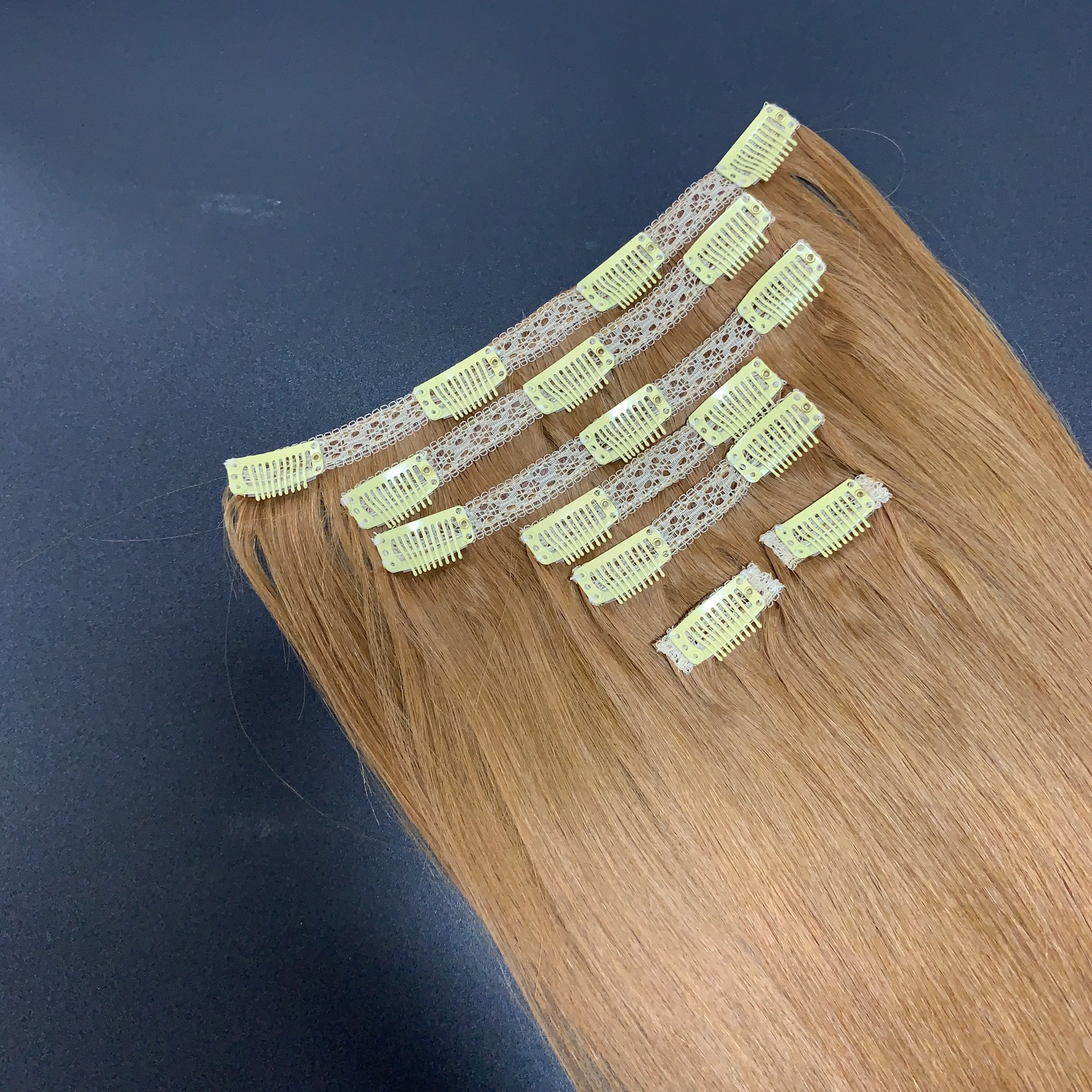 wholesale price top quality raw virgin hair clip in hair extensions 100% human hair